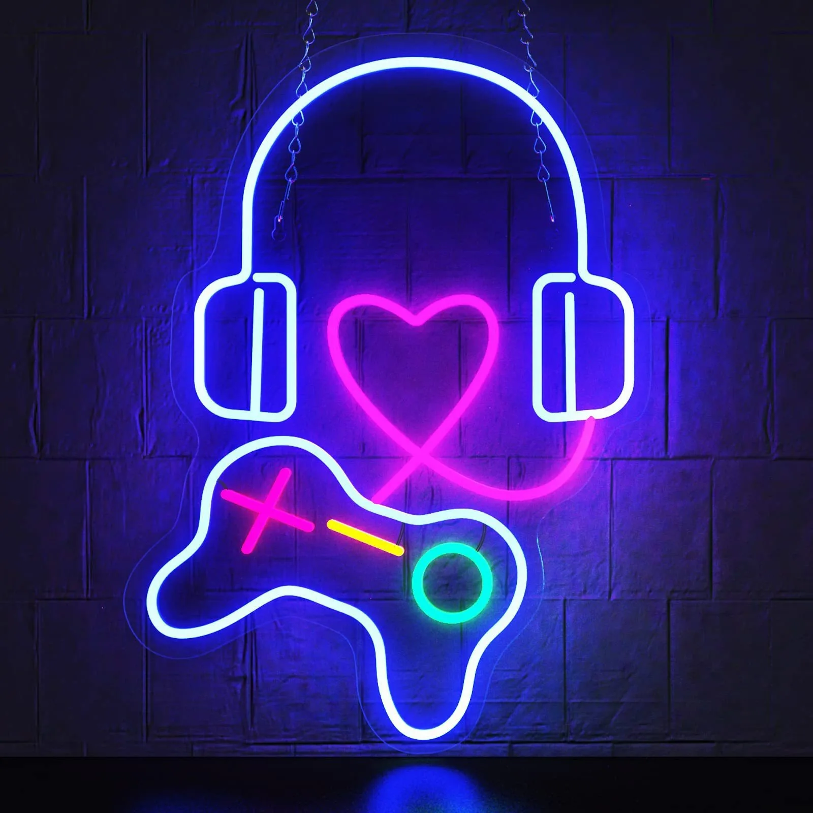 Factory Customized Usb Connection Neon Lamp Acrylic Gamepad Neon Sign For Gamer Room