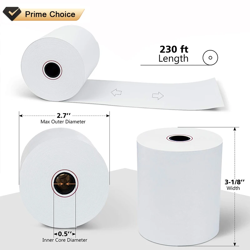 Custom Printed Free Sample 80mm 57mm Cash Register Receipt Tape Jumbo Thermal Paper Roll