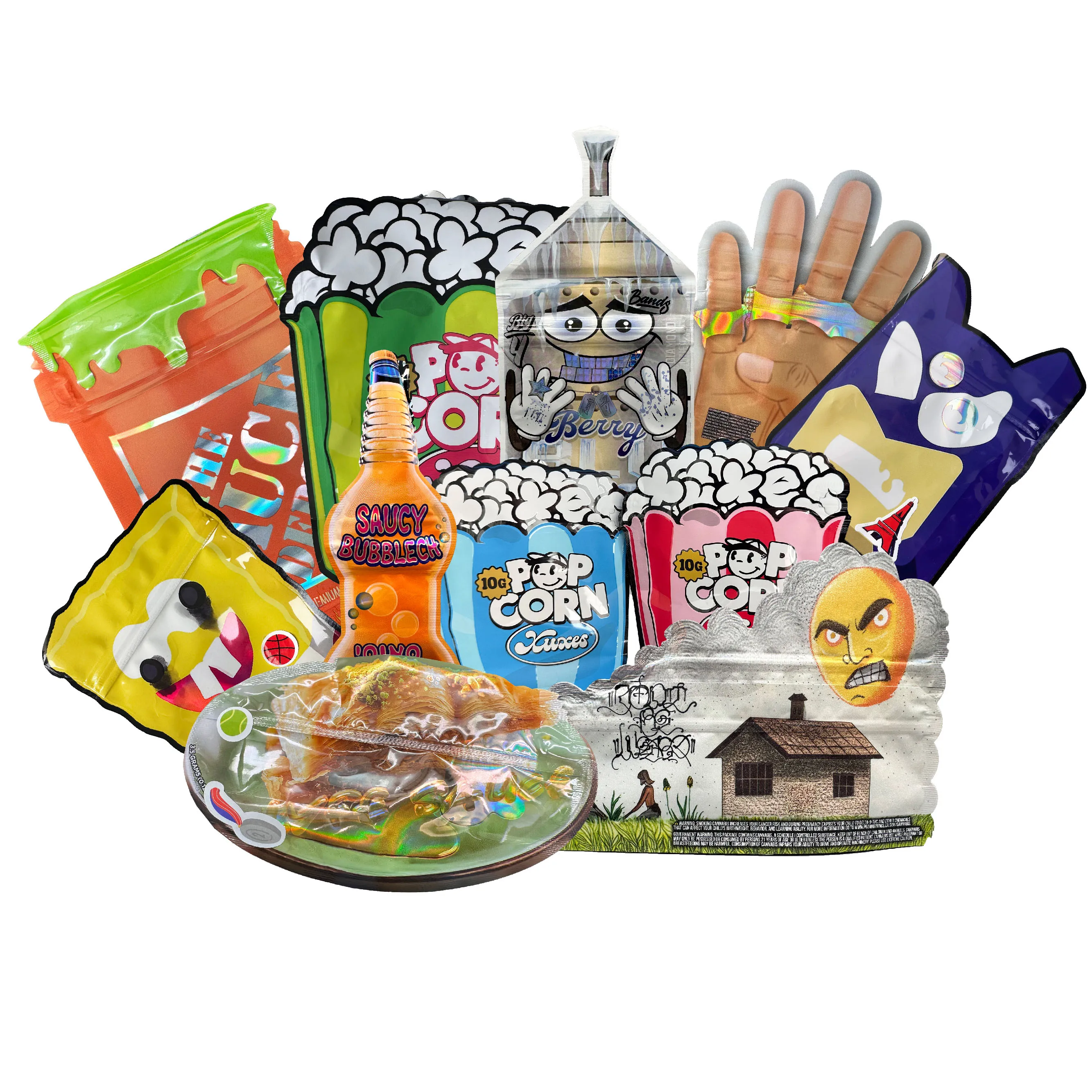 made gummy packaging edible 3.5 gram mylar bags bag shaped custom