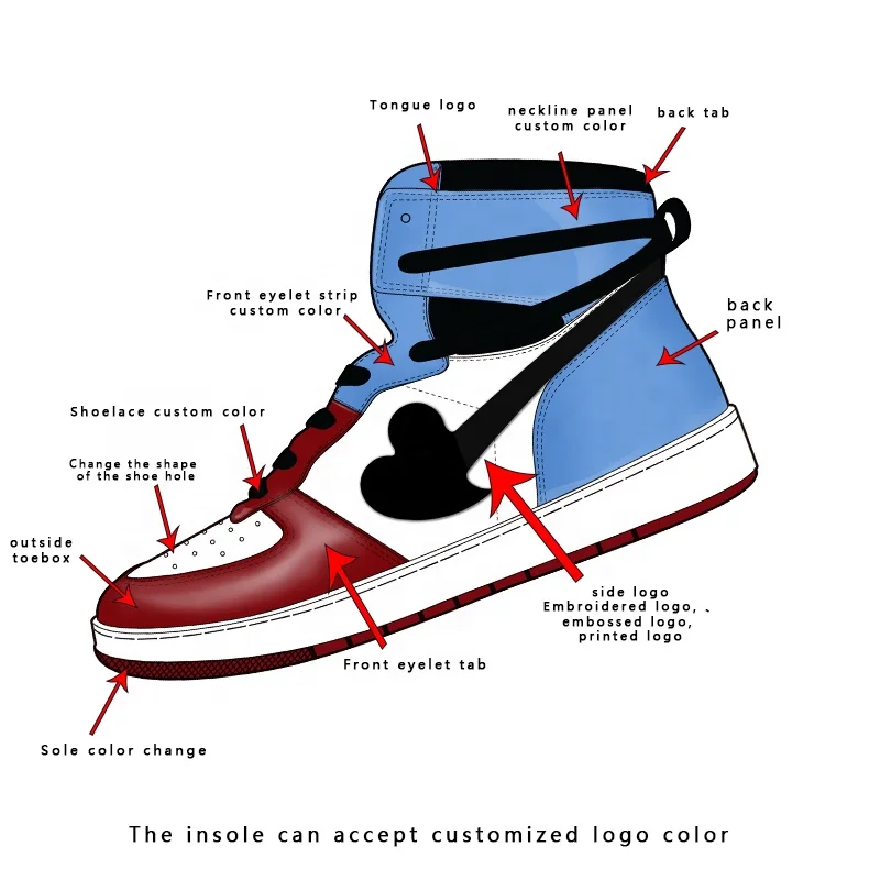 Original Customize Logo Men Blank Skateboard Manufacturer Basketball Custom Dunkes Low High Cut Casual Leather Sneakers Shoes