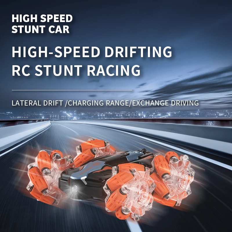 RC Stunt Drifting Car 360 degree Rotation Gesture Sensing Double Side Driving 2.4Ghz Watch Control Car with lights for kids