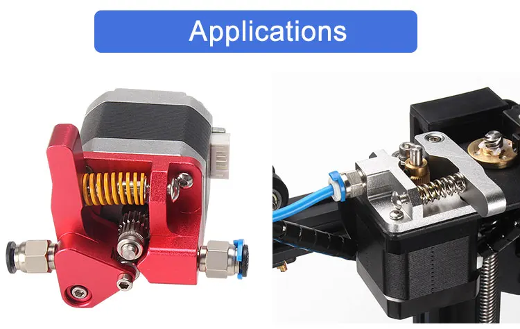 3D Printer Parts Upgrade CR10 Red Remote Extruder Full Metal Bowden 3D Printer Extruder for 3D Printer