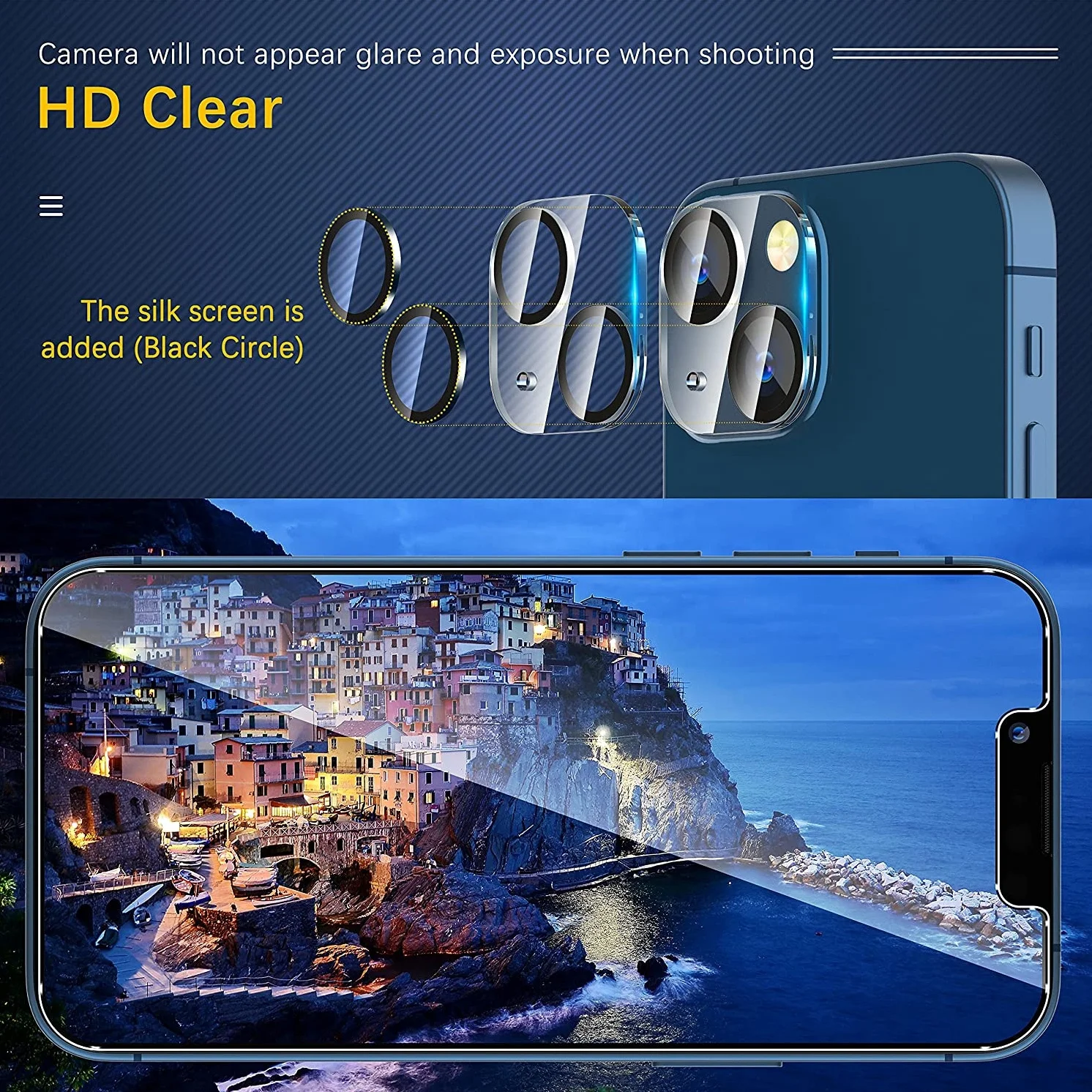 Для iphone 13 pro Max Защитная пленка для объектива камеры твердость 9H взрывозащищенный прозрачный защитный экран из закаленного стекла HD телефона
