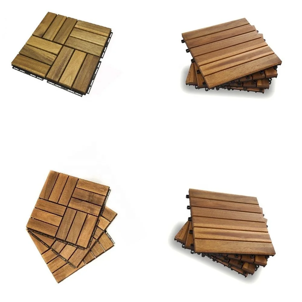 Плетеная напольная плитка из дерева акации, пластиковая композитная напольная плитка из древесины или пластиковая напольная плитка B6437