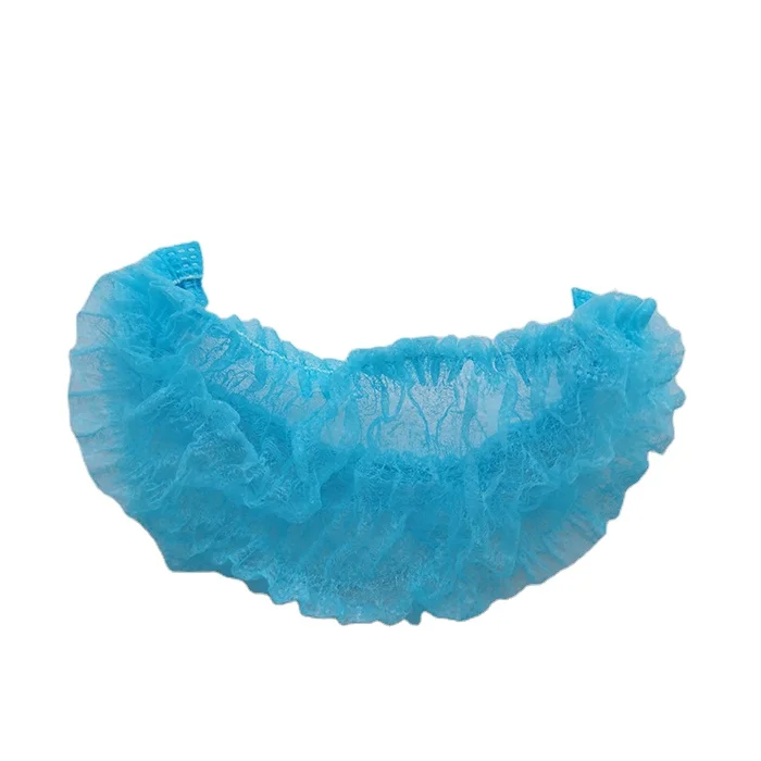 ISO13485 Food safe disposable machine made beard mask PP non woven beard covers with head elastic