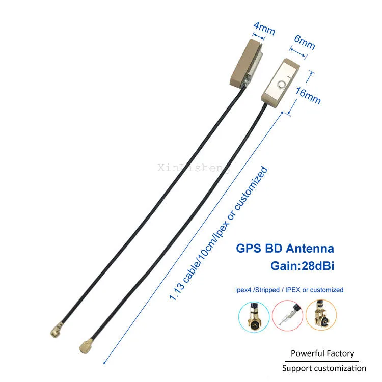 1575.42mhz GPS GLONASS Internal Antenna Ceramic Dielectric active Patch Antenna 16*6mm