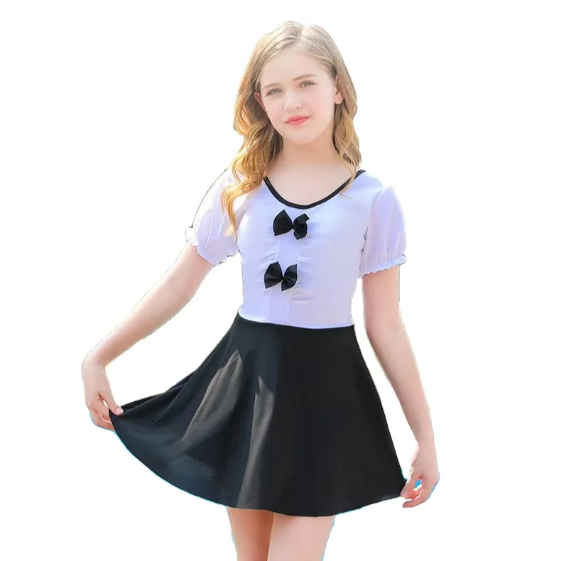 Children Kids Baby Girls Short Sleeve Beach One Piece Swimwear Princess Baby One Piece Swimsuit