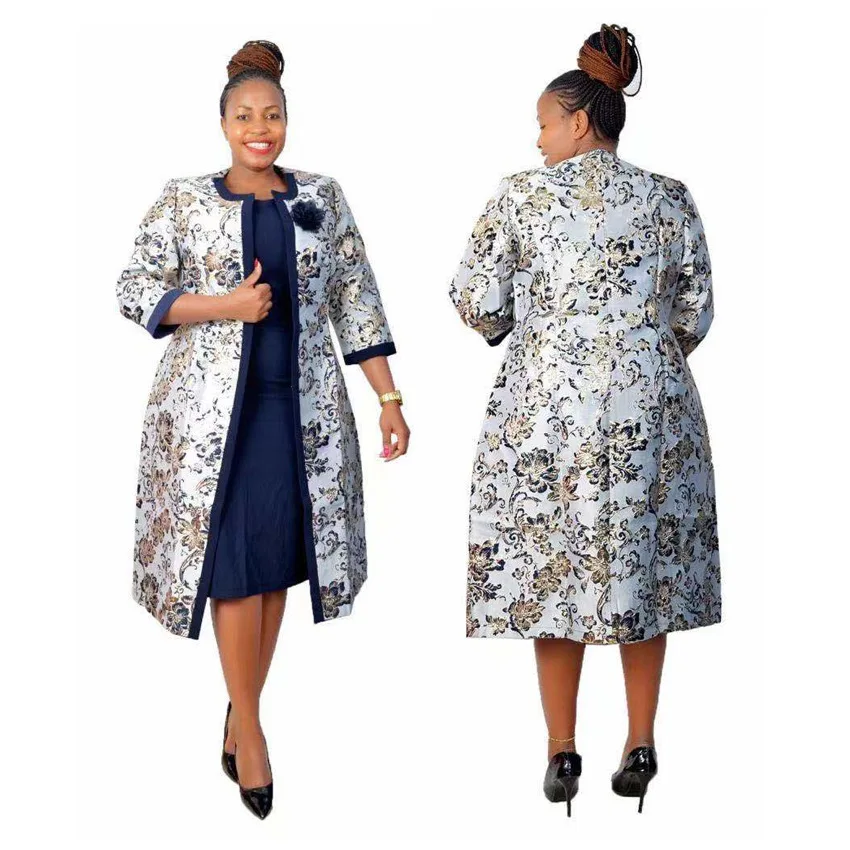 Big size midi elegant turkey women office dresses for african women
