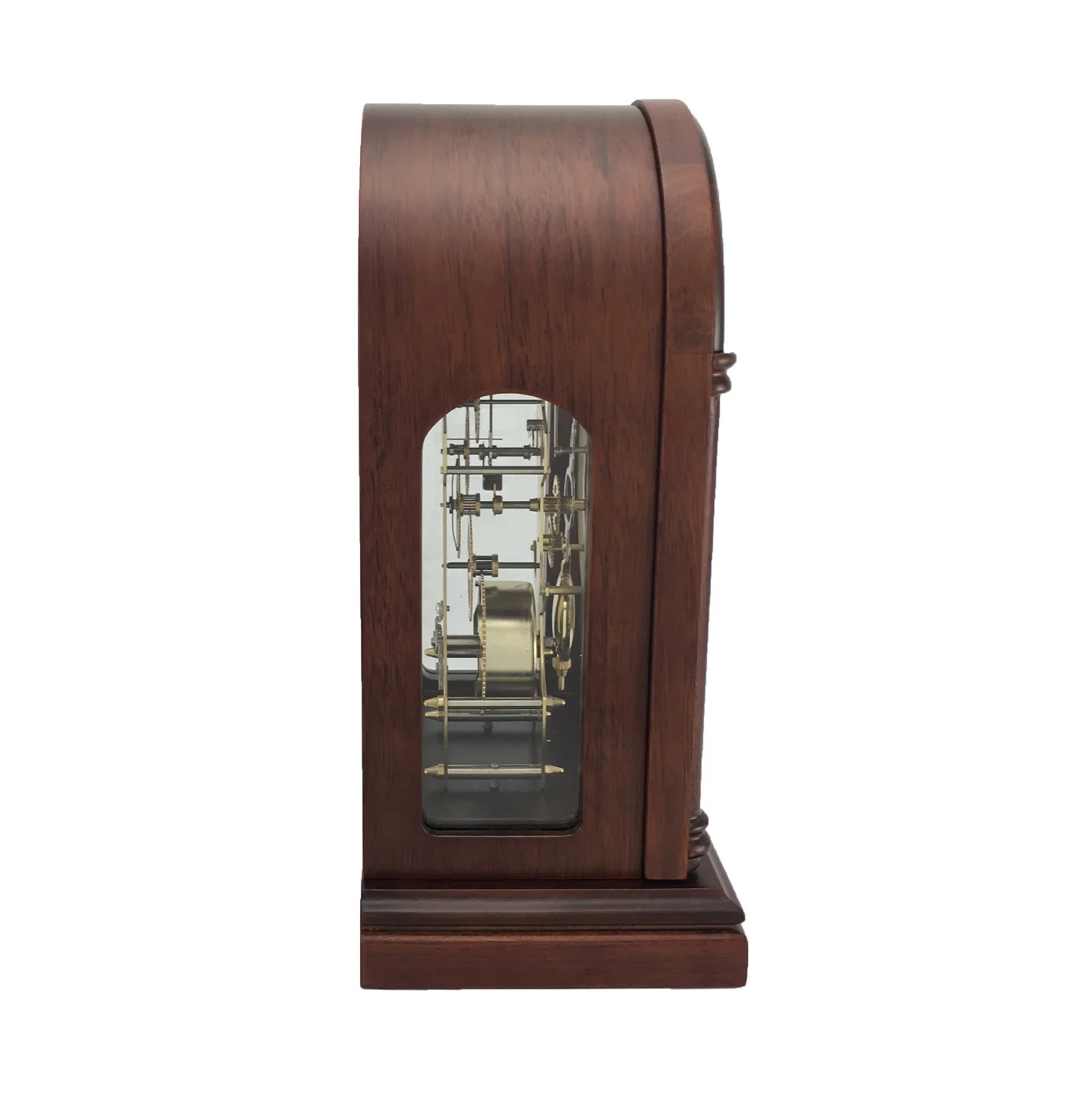 Standard Mantel Clock crafted clock is a joy to behold with its decorative carved frontal accents and silk-screened