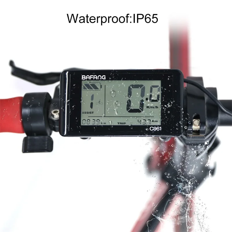 Bafang C961 LCD Display Electric Bicycle Conversion Parts Mid Motor Hub Motor BBS01B BBS02B 36V 48V 750W E-bike Accessories