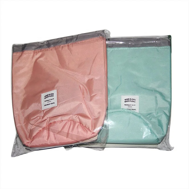 Custom LOGO Barrel Travel Pouch Portable Make Up Organizer Bags Fabric Makeup Cosmetic Bag