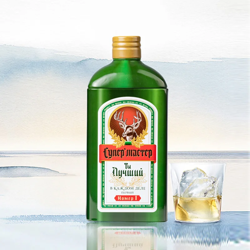 Nice-can Factory Wine Bottle Shape Tin Box Custom Printed Metal Tin Beverage Bottle Alcohol Whisky Tin Can