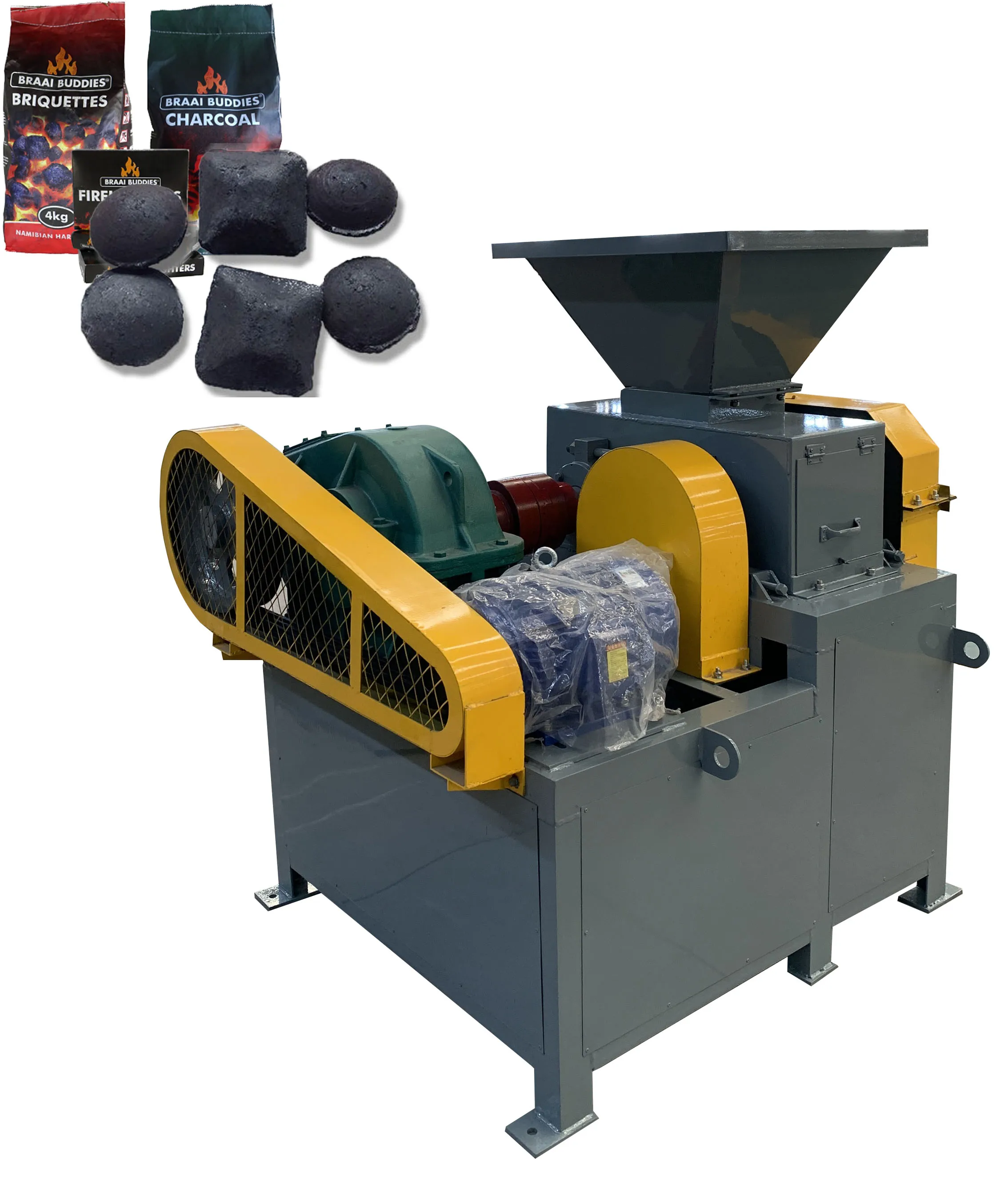 Bio coal briquetting plant machine small scale charcoal briquette making shisha coal powder machine price