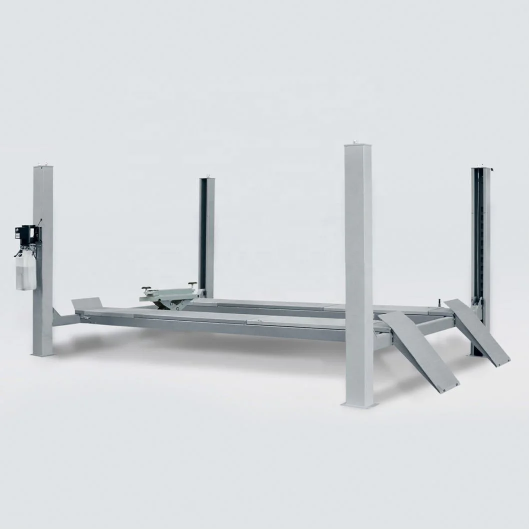 Cheap Price Four Column Hydraulic 4 Post Bridge Car Lift Ramps Vertical Smart Parking Lift Car Stacker
