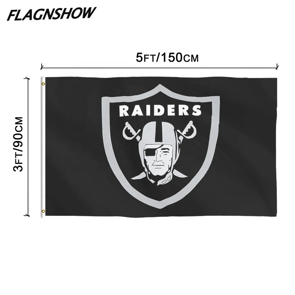 2024 New designs Raiders flag Custom 32 NFL teams flags wholesale