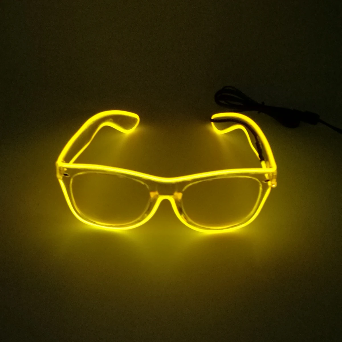 Bar Party DJ Hot Props Eyewear Shade Luminous LED Neon EL Wire Glasses Flashing Blink Sunglasses Led Rayban Glasses