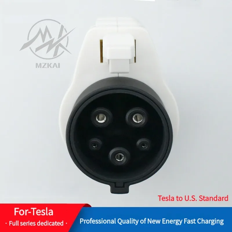 Travel Ev Charger Plug Portable AC 60A 250V forTesla model 3 To SAE J1772  American electric car Fast Charging Adapter