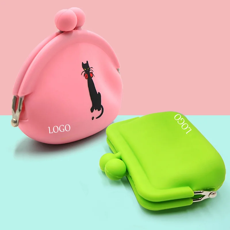 DICHOS Custom Silicone Clasp Change Purse Unisex Mini Jewelry Case Zipper Animal Soft Face Drop Glue Cartoon Headphone Bag