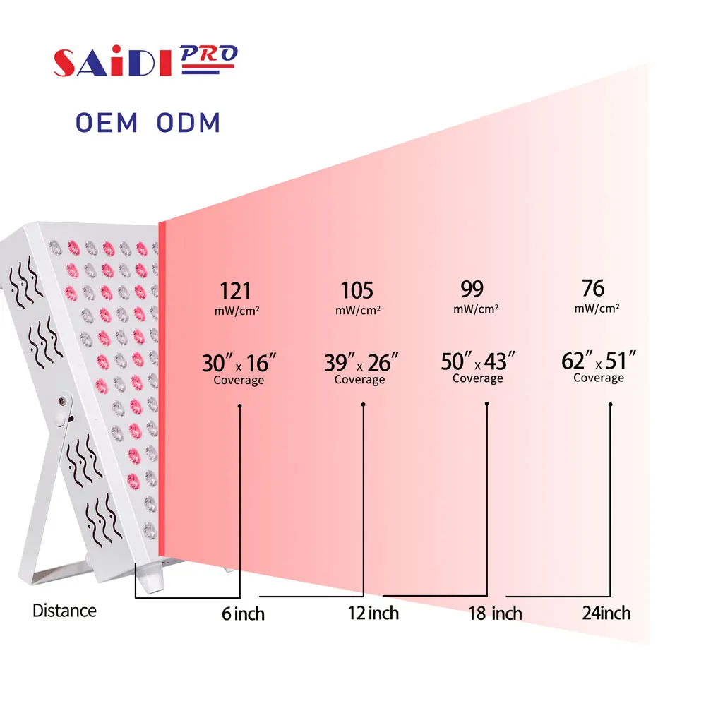 Desktop 360W 660Nm 850Nm Near Infrared Therapy Light Facial Skin Care 0-9999Hz Pulse Led Red Light Therapy