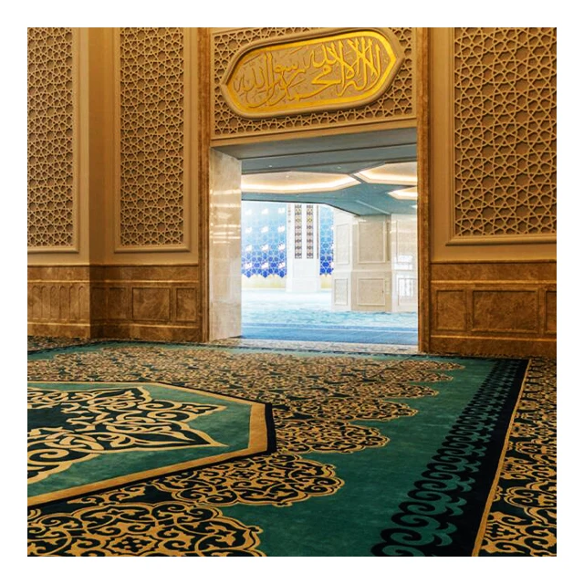 The Huge Manufacturer Provides The Affordable Luxury 100%Wool  Nylon Printed or Hand Tufted Muslim Masjid Prayer Carpet Rug