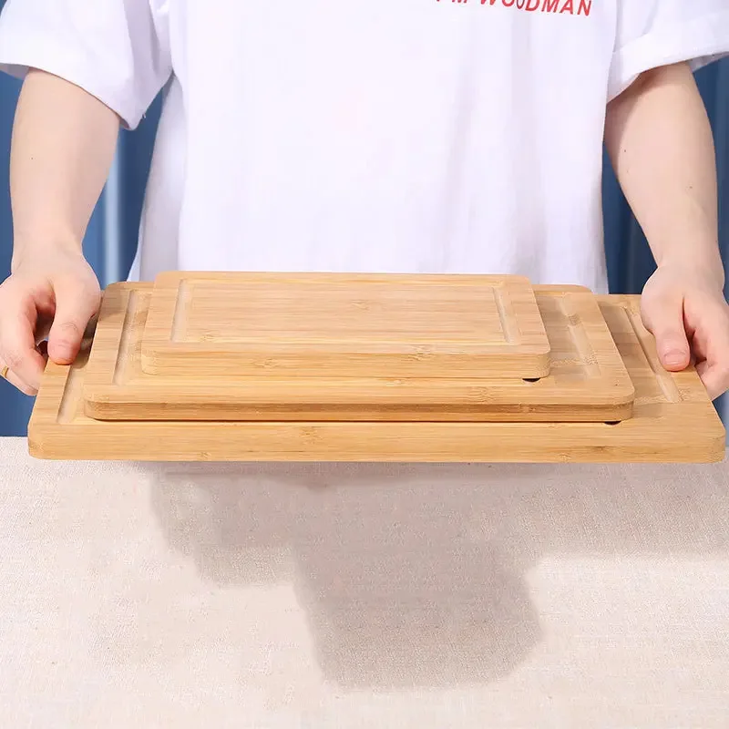 Очень большие Бамбуковые разделочные доски для кухни набор разделочных досок деревянная разделочная доска с держателем