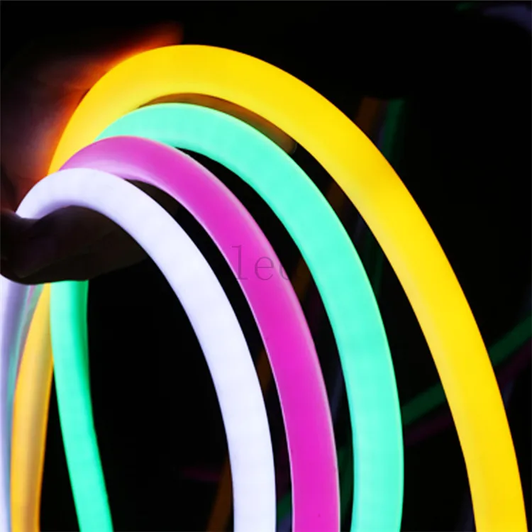 220V Rope 12V 24V RGB Mini Color Changing Led Neon Flex Rgb Led Neon Flex 360 Neon Flex Light