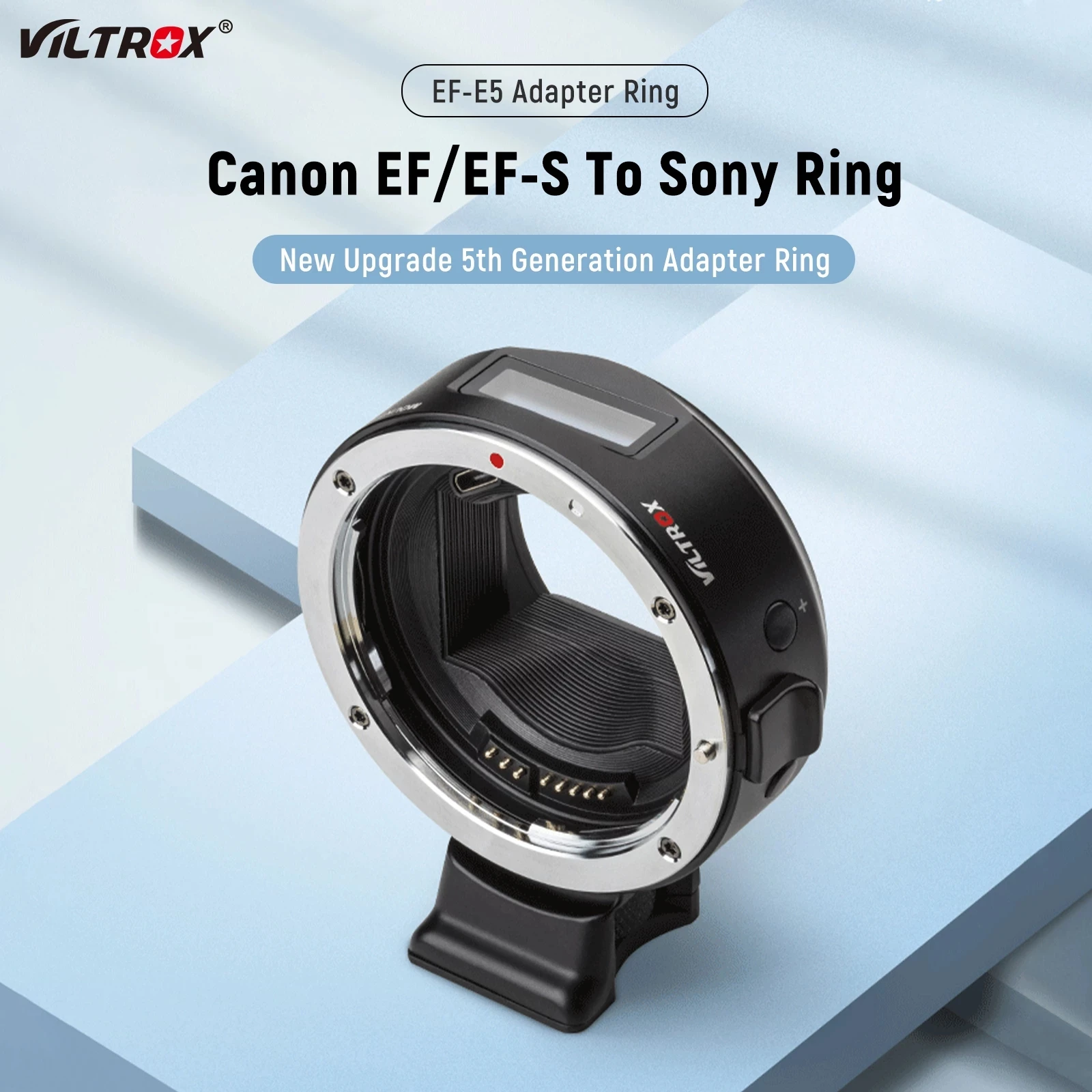 Viltrox EF-E5 Авто интеллектуального автофокуса кольцо-адаптер для объектива камеры OLED дисплей полный кадр цифровой однообъективной зеркальной Canon EOS EF EF-S Sony E крепление