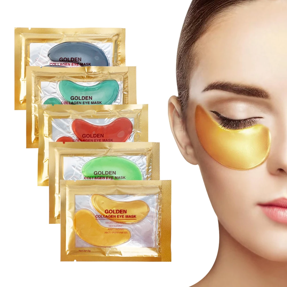 24K Gold Eye Mask Anti-Aging Collagen Eye Treatment to Reduce Dark Circles Puffy Eyes and Wrinkles