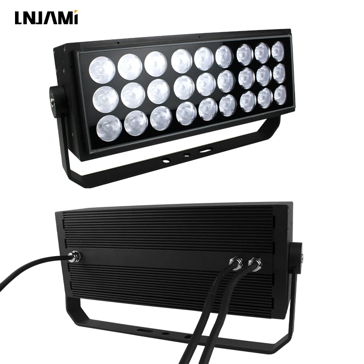 LNJAMI IP66 Waterproof 72W Building Flood Light LED Colored Grow RGB Flood Lights For Stadium Landscape Facade Floodlight
