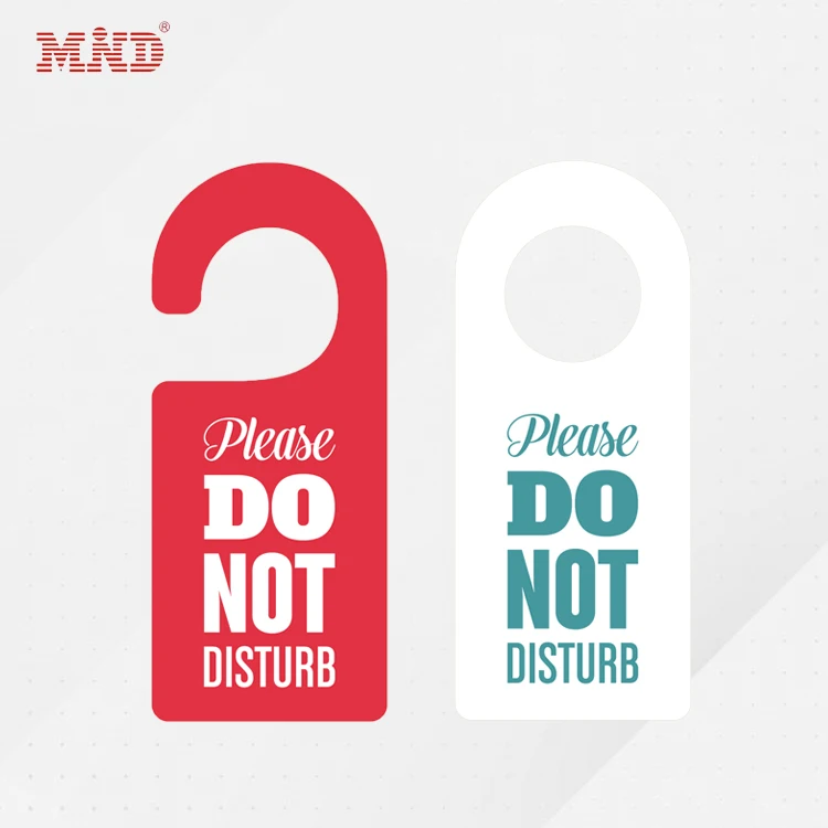 High Quality PVC Hotel Door Hangers Plastic Sign Plastic Door Hanger Do Not Disturb