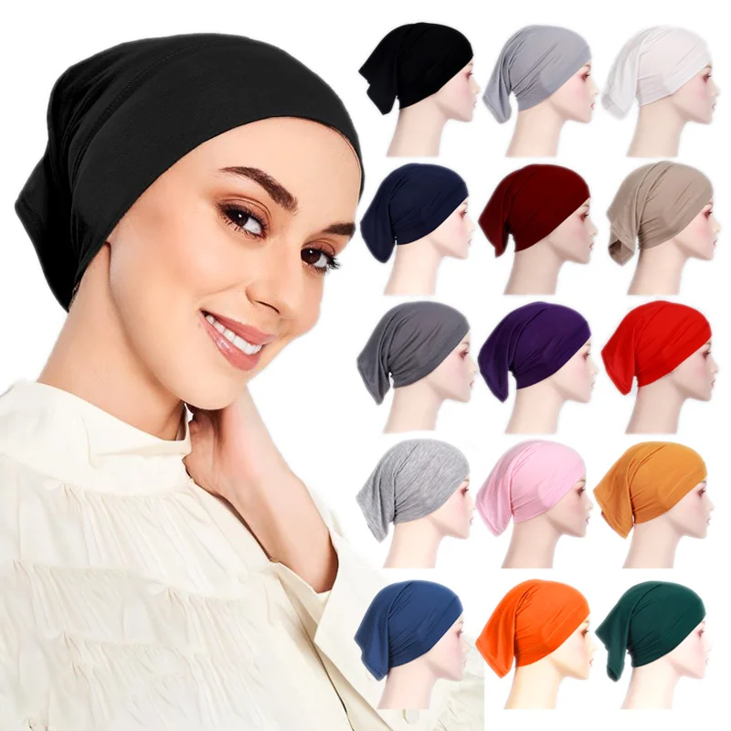 Wholesale Custom Popular Women Designer Tube Jersey Inner Cotton For Muslim Malaysia Hijab Cap