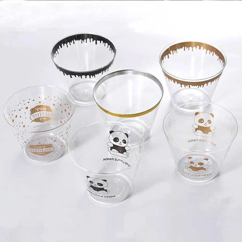 260ML Large Volume Disposable Plastic Desert Cups High Quality Food Grade Transparent PS Jelly Cup for Ice Cream