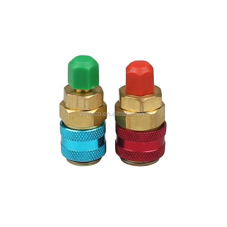 R134A Quick Coupler Adapter Kit Fits for HVAC Freon Manifold