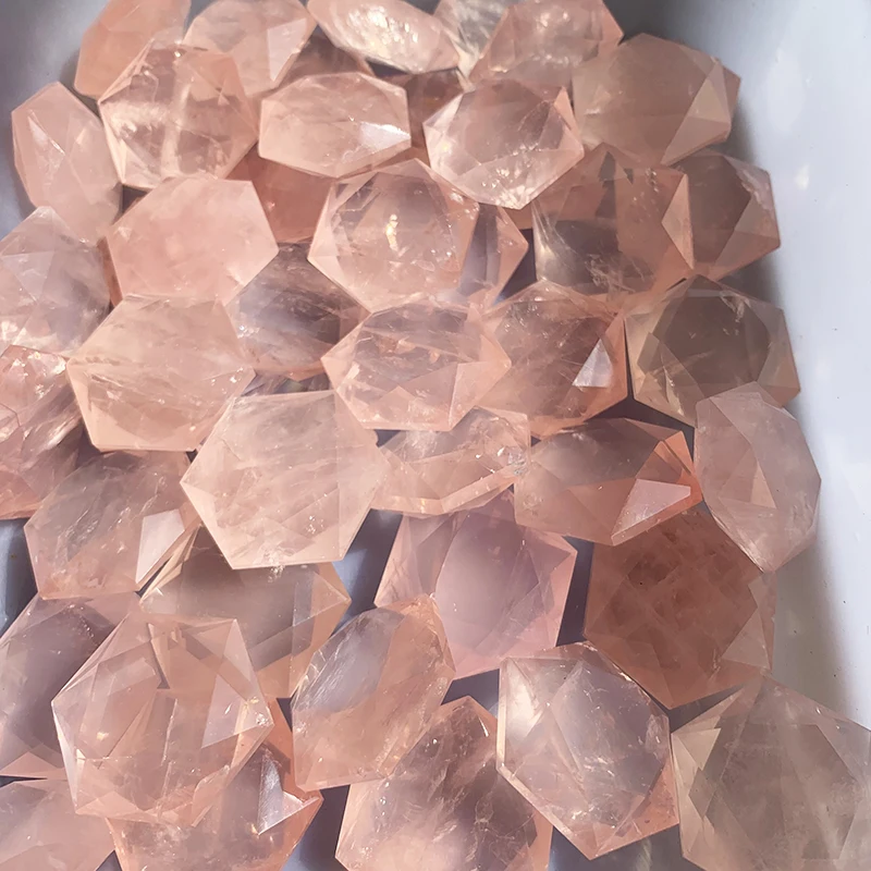 Natural Ornaments Crystals Pure Amethyst Rose Quartz Fire Quartz Hexagram Pendant