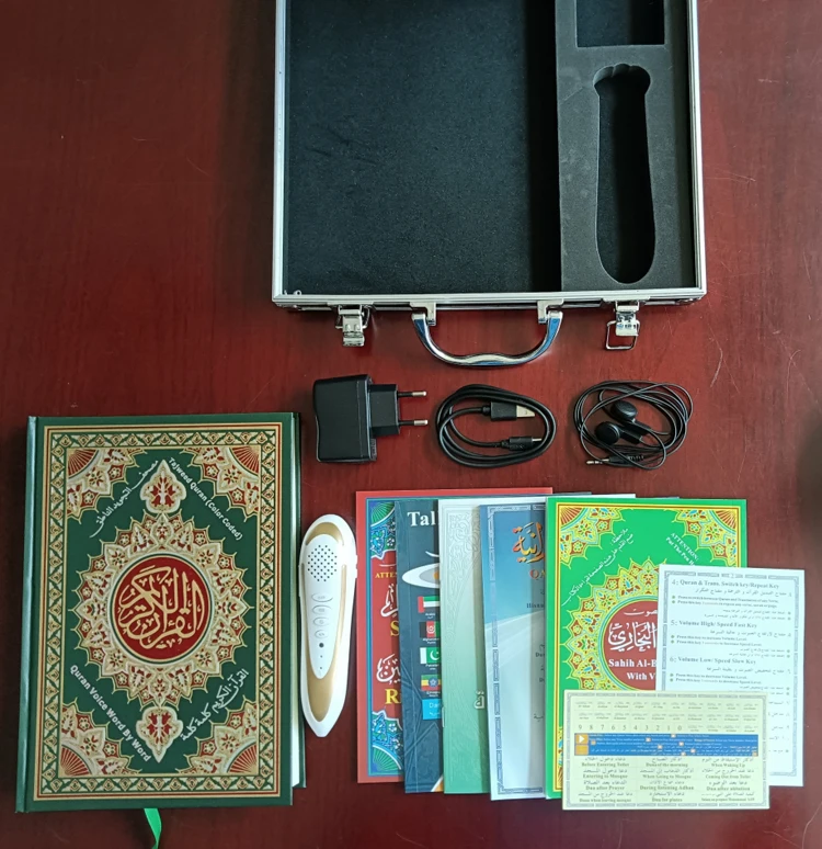 Muslim Kids Learning Holy Quran Book Read Reading Reciter Pen MP3 Tafseer Farsi Kurdish Translation Digital M9 Quran Reader Pen