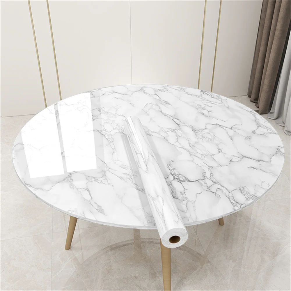 Bedroom Kitchen Bathroom Wall Floor Panel High Gloss Marble Anti slip Decorative PET PETG Films for Home Hotel Decor