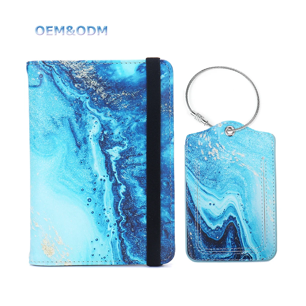 Wholesale Travel Gift Ideas Promotional Business Pu Passport Cover And Luggage Tag Vip Office Gifts Set Luxury