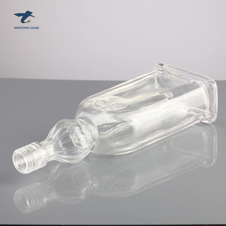 750ml 1 Liter  Vodka Whiskey Rum Gin Red Liquor Glass Bottle With Logo