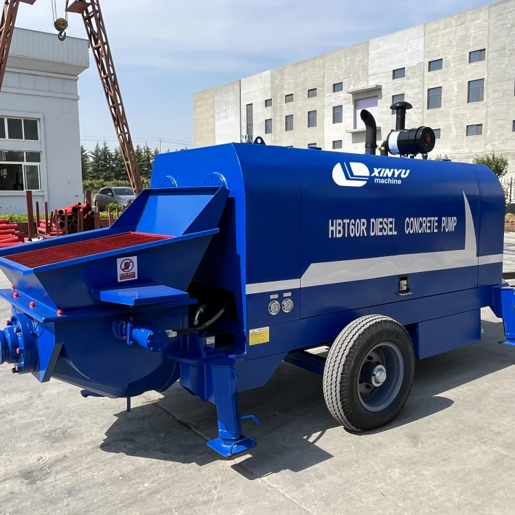 Diesel Engine Trailer Concrete Pump 50m3 H Electric Mini Concrete Pump Machine/Mini Concrete Pump/Small Concrete Pump For Sale