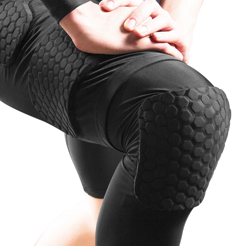 Breathable Honeycomb Pad Basketball Shooting Sport Stabilizer Protective Knee Pads with Bumper Brace Kneelet Safety Knee Pad