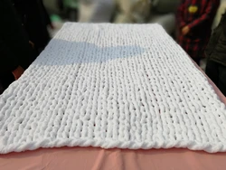 polyester thick chunky micro chenille  0.1s 2-2.5cm  jumbo yarn hand knitting hat rug plaid throw blanket