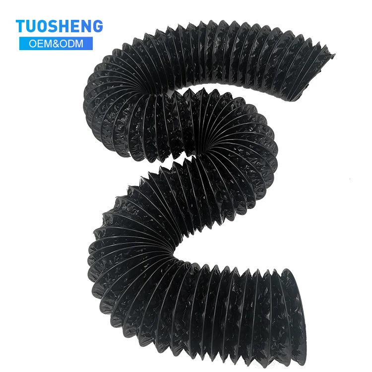 Adjustable Hvac system accessories flexible duct fan pipe double layer flexible Exhaust hose PVC Air Flexible Duct