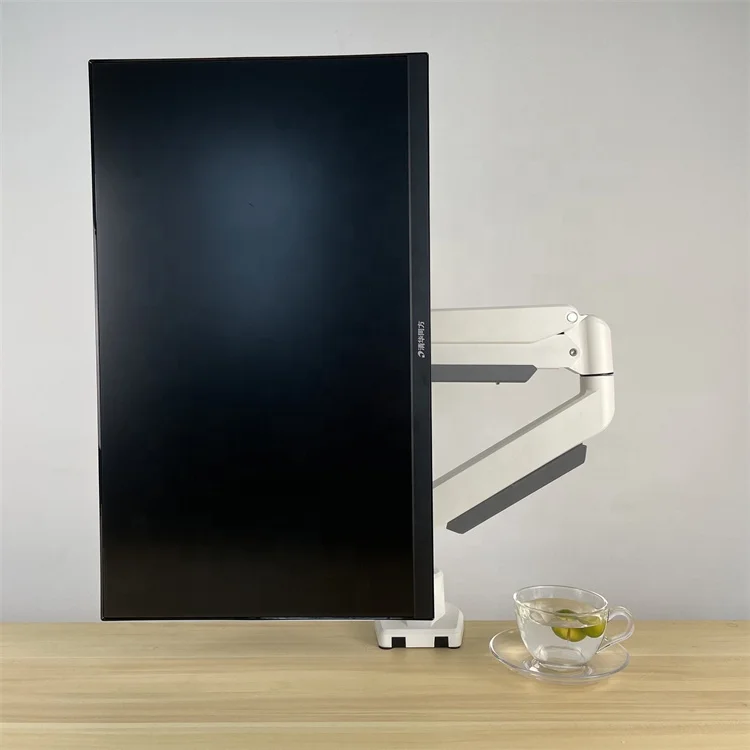 Factory  Aluminum Gas Spring OEM/ODM  Monitor Stand VESA Office Adjustable  Quick Release Single Monitor Arm
