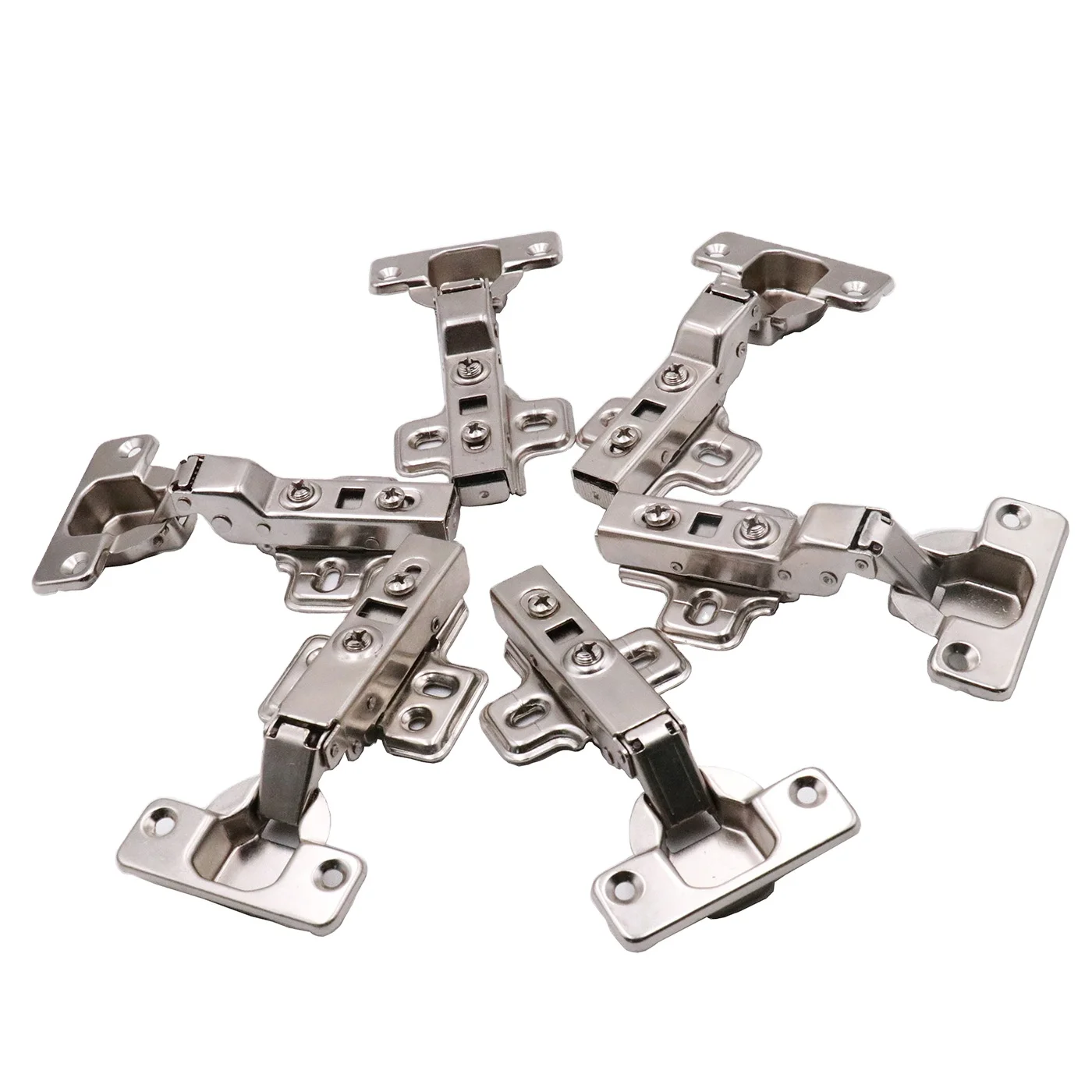 Aluminum frame concealed mounting plate furniture door hinges
