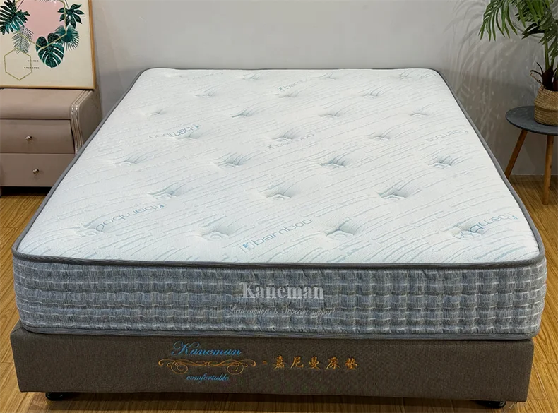 Kaneman mattress to Canada Zero Anti-dumping Duties good price colchon eco-friendly bamboo fabric pocket spring mattress vacuum