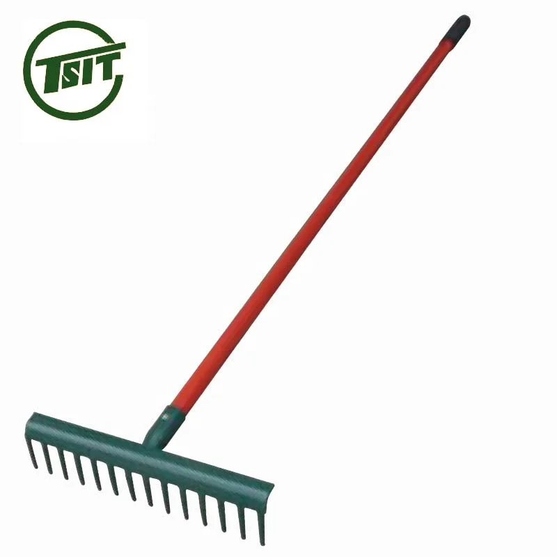 Long fiberglass handle garden steel iron rakes