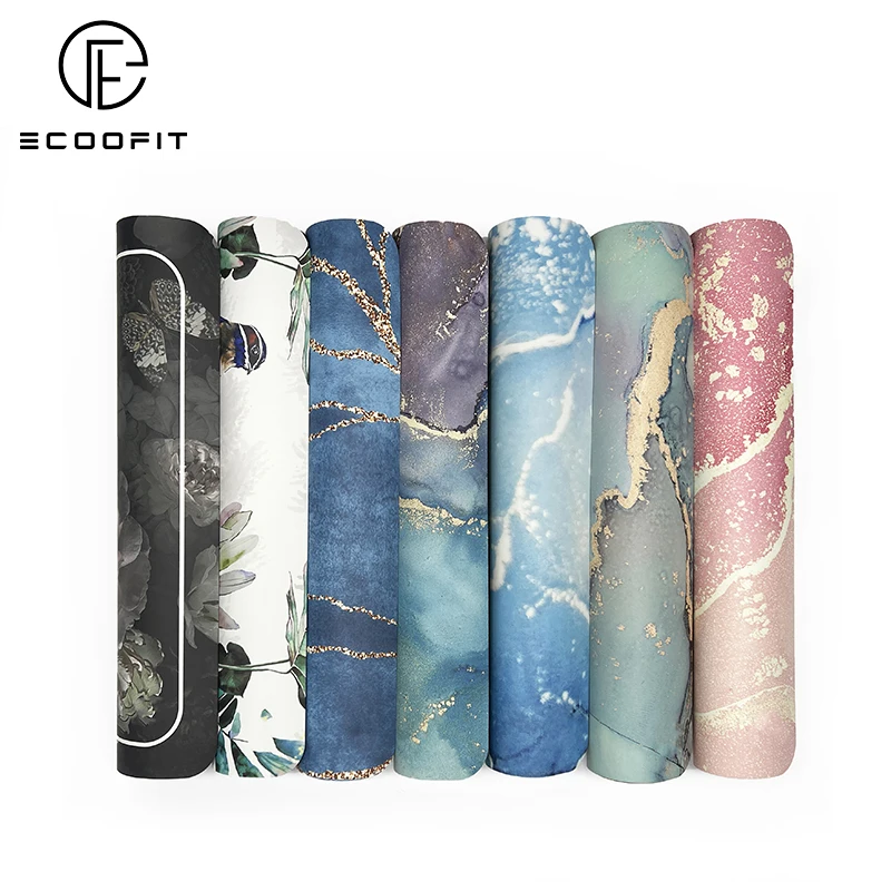 2023 New Sticky Customized 3 4 5Mm Custom Carpet Rug Retro Traditional Design Print Traditional Eco Nonslip Rubber PU Yoga Mat