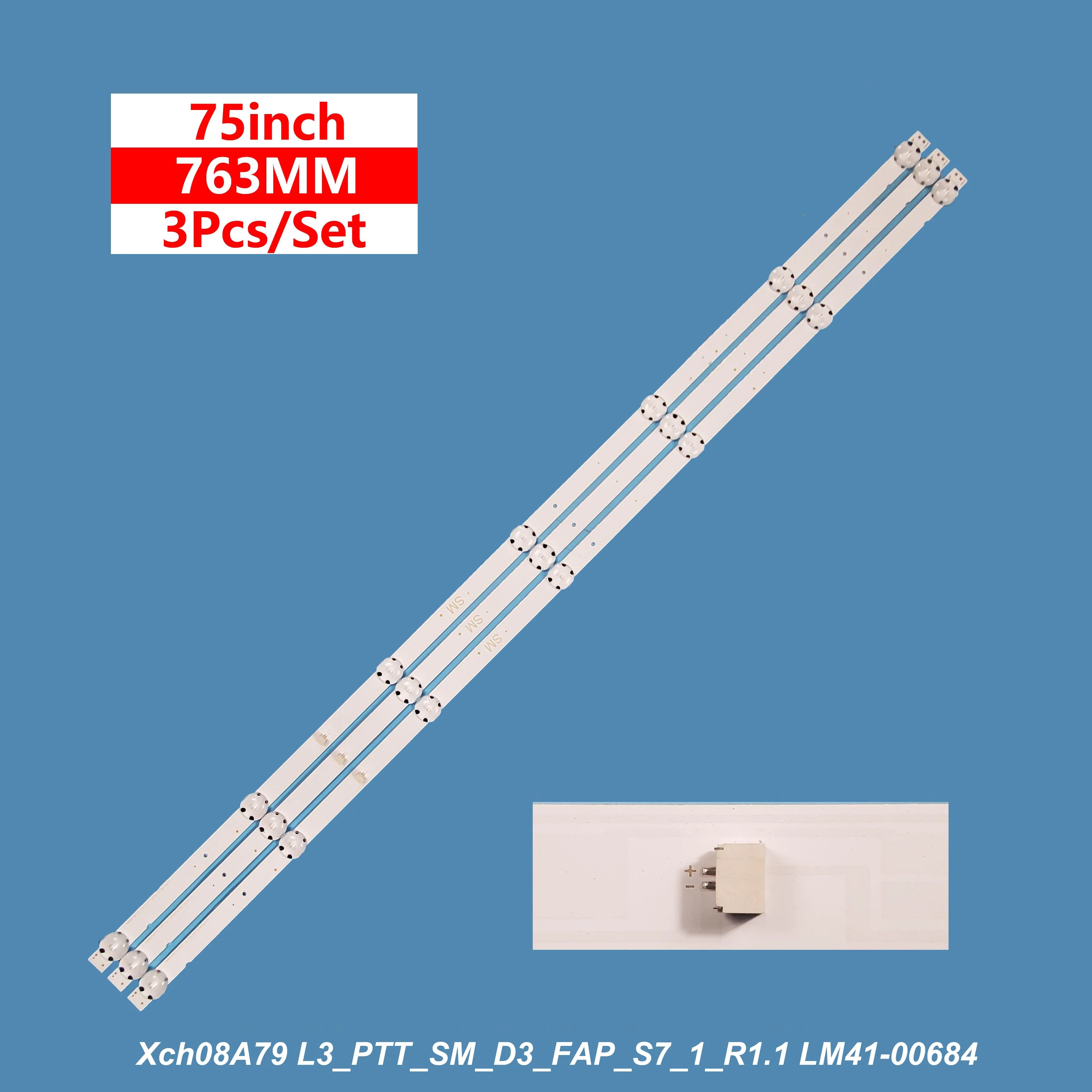 Светодиодные полосы подсветки телевизора L3_PTT_SM_D3_FAP_S7_1_R1.1 LM41-00684 для ремонта KDL-43WF663