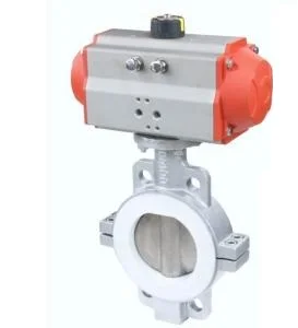 Filling Sanitary Price Pneumatic Butterfly Valve With Lining PTFE Seal