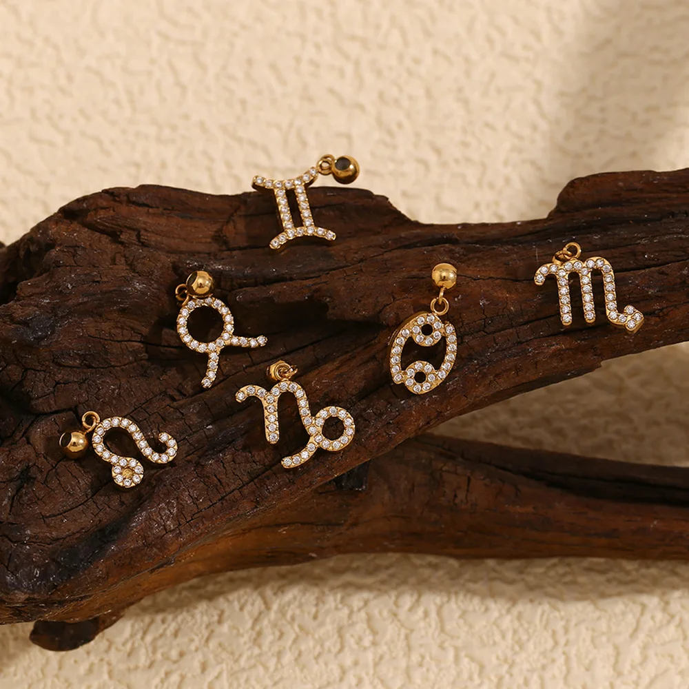 2024 Stainless Steel Cute Flower Butterfly Letter Number constellations Pendant for diy Necklace and Bracelet